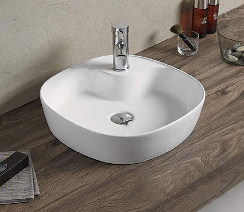 Раковина накладная CeramaLux 9442 440×440 мм, белый