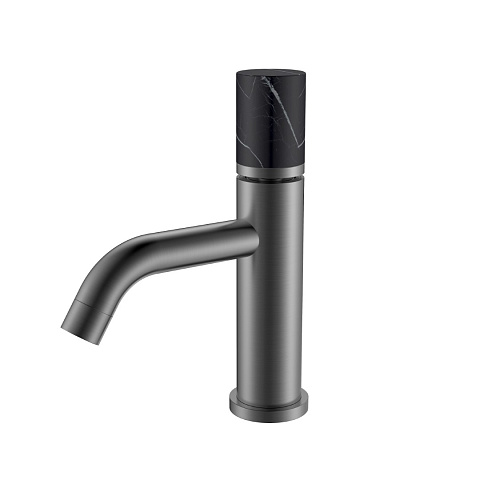 Смеситель Boheme STICK для умыв. низ. GUN METAL MRAMOR BLACK (комплект) 121-GM-MR-B