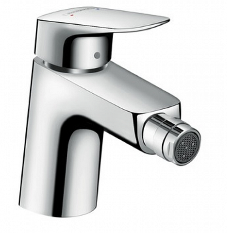 Hansgrohe HG Logis Смеситель для биде 100 на 1 отв. с метали. донным клапаном, излив 119мм, h99мм, цвет: хром, 71203000