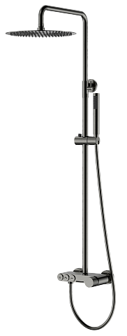 Стойка для душа Boheme STICK Gun Metal c ручкой TOUCH 128-GM.2