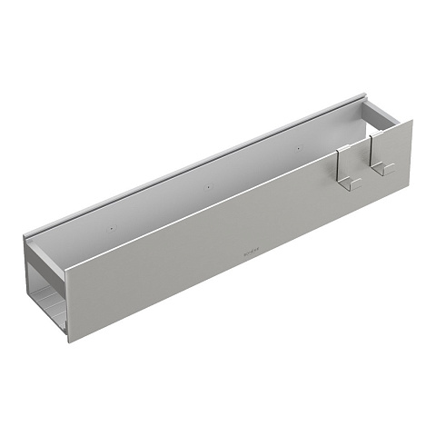 Полка настенная 60см Boheme Nickel brushed + 2 крючка 10966-NB