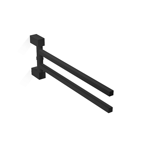 Decor Walther Corner HTH2 Полотенцедержатель поворотный 39.8см, двойной, цвет: черный матовый, 0560760