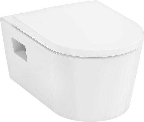 Унитаз подвесной Hansgrohe HG EluPura Original S 540х360, безободковый, с сиденьем без микролифта, белый 60207450