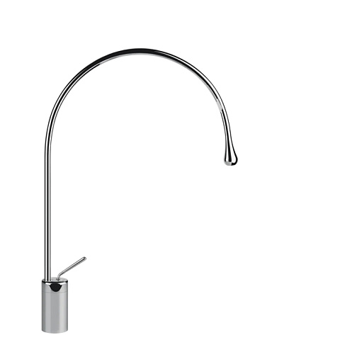 Gessi Goccia Смеситель для раковины на 1 отверстие, высокий, излив 387мм R=197, цвет: хром, 33606#031