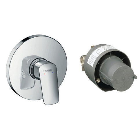 Hansgrohe HG Logis Встраиваемый смеситель для душа на 1 источник, (внешняя+ внутренняя части), цвет: хром (Спеццена из наличия), 71666000