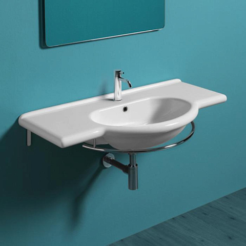 SIMAS Top e lavabi d'arredo Консоль 105"MONTERCARLO" с 1 отвер., цвет белый, TOP 60 bi*1
