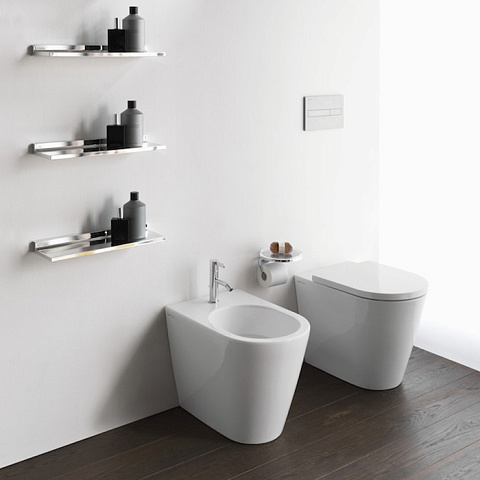 Laufen Kartell Биде напольное 560х370х430мм, с 1 отв. под смеситель, без боковых отв, с покр. LLC, цвет: белый, 8.3233.1.400.302.1