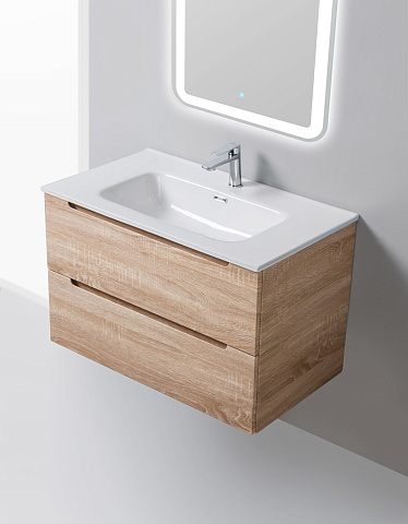 Тумба под раковину BelBagno Etna 80 см, с 2 ящиками, Rovere Bianco