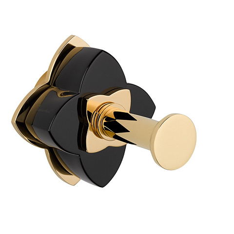 THG PETALE DE CRISTAL NOIR Крючок одинарный, цвет полированное золото, U6D-F01-517