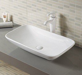 Раковина накладная CeramaLux 9122 705×390 мм, белый