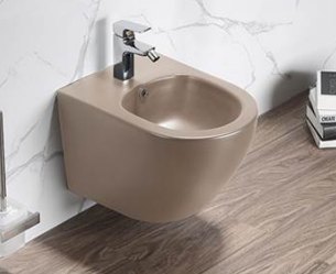Биде подвесное CeramaLux В2342BDMC, капучино матовый