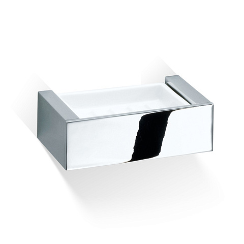 Decor Walther Brick WSS Мыльница подвесная, фарфор белый, цвет: хром, 0591100