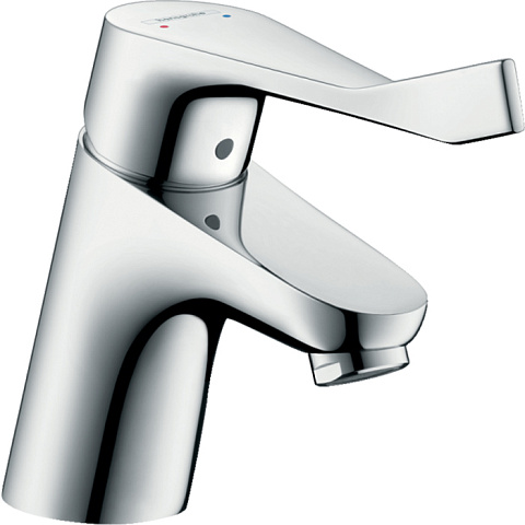 Hansgrohe HG Focus Care Смеситель для раковины с донным клапаном, на 1 отв., излив 101мм, h53мм, длинная ручка, цвет: хром, 31910000