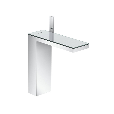 Axor AX MyEdition Смеситель для раковины 230, на 1 отв., излив 245мм, со сливным гарнитуром, цвет: хром/зеркальное стекло, 47020000