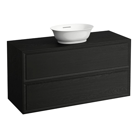 Laufen New Classic База под раковину подвесная , 1180х450х600 мм, 2 ящика, цвет черный дуб (для раковины 812852, 812853), 4.0602.2.085.628.1