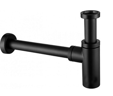 Сифон для раковины CeramaLux C058B, чёрный глянцевый