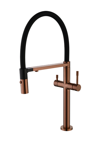 Смеситель для кухни Boheme UNO BRUSHED BRONZE c краном для питьевой воды 115-BRB