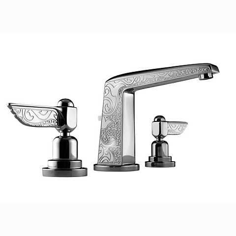 Nicolazzi Liberty Смеситель для раковины, на 3 отверствия, с донным клапаном, цвет: хром, 1008CR16