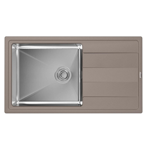 Кухонная мойка Florentina Комби 860 FS 21.400.D0860.305, грей