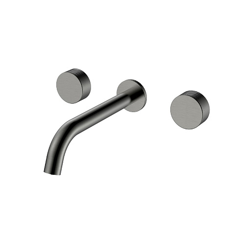 Смеситель из стены Boheme STICK SPIRALE на 3 отв. Gun Metal 152-2-GM.4