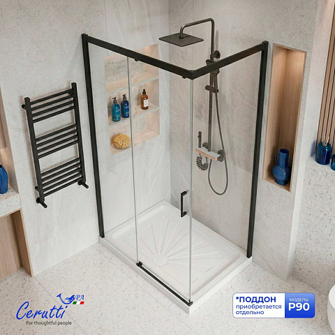 Душевое ограждение Ceruttispa VITO110B (110x80x195)