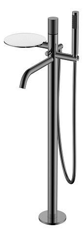 Смеситель Boheme STICK напольный Shine Gun Metal c ручкой TOUCH 129-SGM.2
