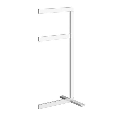 Gessi Rettangolo Полотенцедержатель двойной напольный, цвет: хром, 20939#031