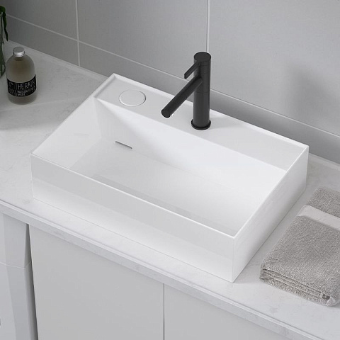 Раковина накладная CeramaLux 6252L, белый
