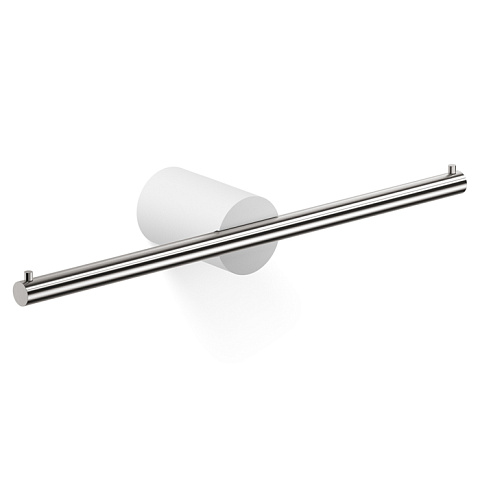 Decor Walther Stone TPH2 Держатель туалетной бумаги, двойной, цвет: белый / сталь матовая, 0974955
