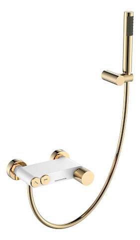 Смеситель Boheme STICK для ванны WHITE TOUCH GOLD 123-WG.2