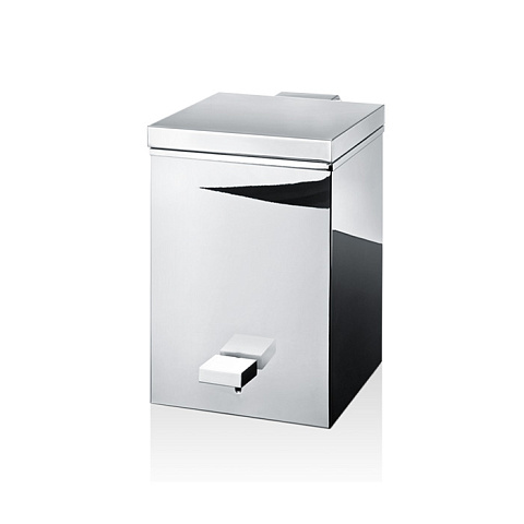Decor Walther Cube TE 75 SC Ведро с педалью и крышкой 17x26x26.5см, цвет: хром, 0614600