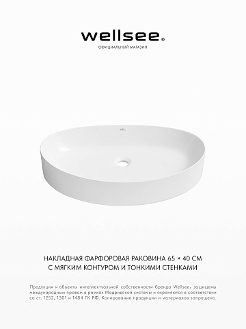 Накладная раковина для ванной Wellsee Belle Spa 2.0 335804000