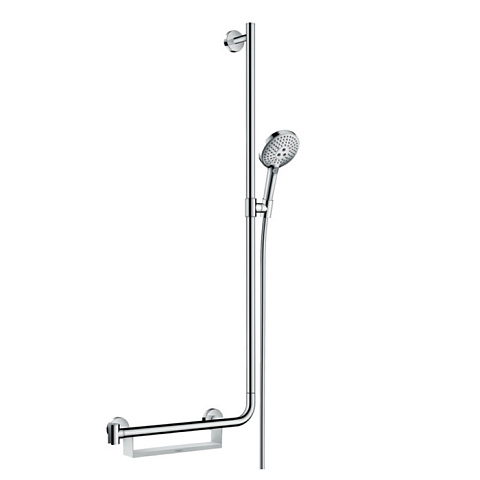 Hansgrohe HG Raindance Select S Душевой набор с полочкой, правый, (ручной душ 120 3jet, душевая штанга 1100мм, шланг 160см, ползунок), цвет: хром, 26326000