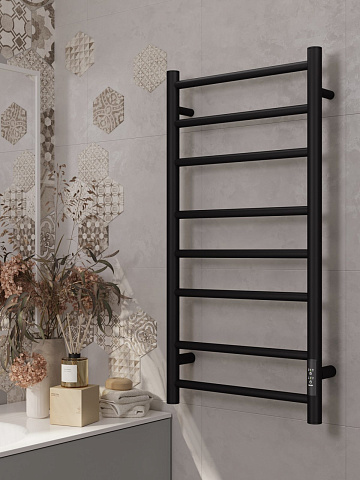 Полотенцесушитель электрический APEXTERMO Стелла ST00184BM 800x400, черный матовый