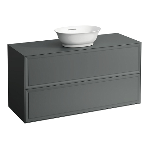 Laufen New Classic База под раковину подвесная , 1180х450х600 мм, 2 ящика, цвет серый (для раковины 812852, 812853), 4.0602.2.085.627.1