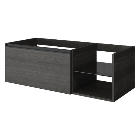 Armadi Art QUATRO 6 120см (80+40) тумба OAK ANTHRACITE профиль ANTHRACITE 790-M6-120-OA-A