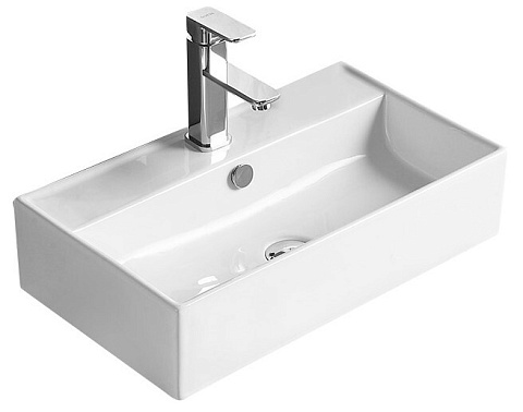 Раковина керамическая (накладная/подвесная) SantiLine SL-1098