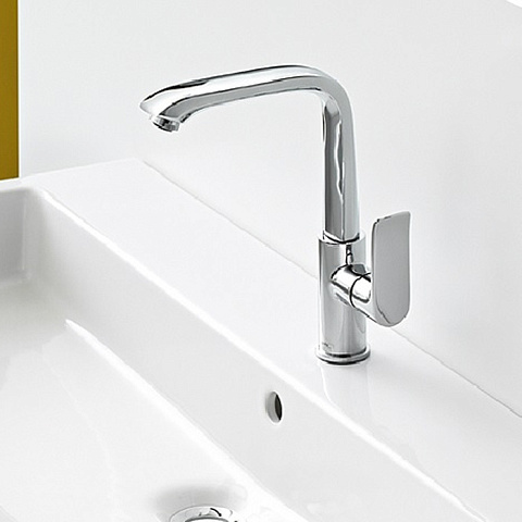 Hansgrohe HG Metris Смеситель для раковины, на 1 отв., поворотный излив 155мм, h230мм, цвет: хром, 31081000