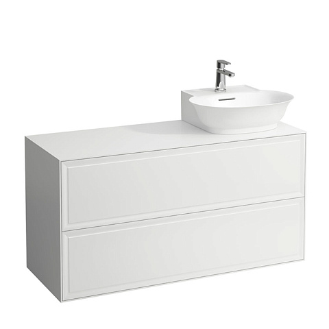 Laufen New Classic База под раковину подвесная, раковина справа , 1180х450х600 мм, 2 ящика, цвет чбелый глянцевый (для раковины 816852), 4.0608.8.085.631.1