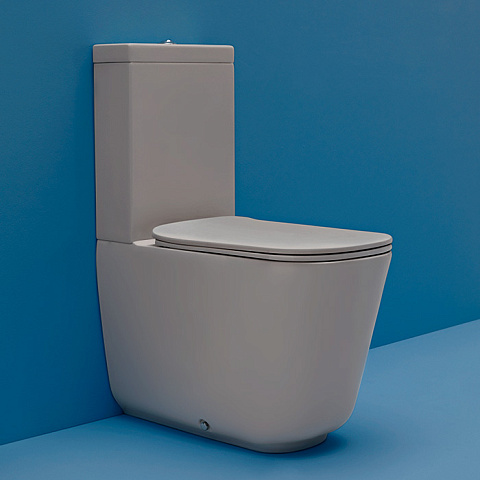 KERASAN Tribeca бачок для унитаза моноблока (без механизма слива), цвет Grigio matt, 378159