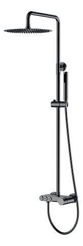 Стойка для душа Boheme STICK Shine Gun Metal DIAMOND 128-SGM