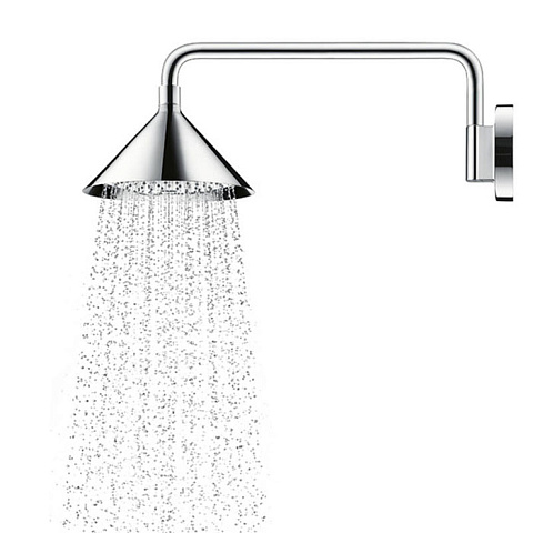 Axor AX ShowerCollection Верхний душ 240, Ø 279мм, 2 jet с держателем, настенный монтаж, дизайн Front, цвет: хром, 26021000