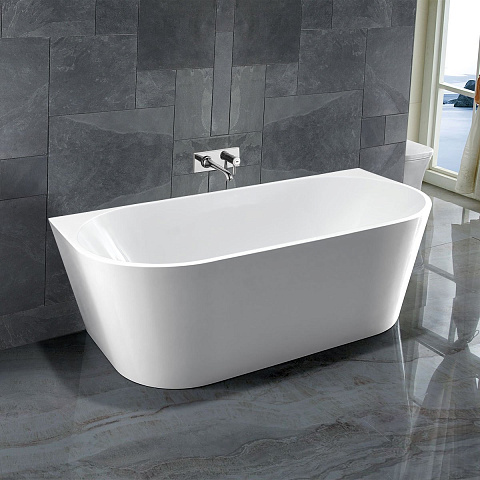 Ванна акриловая Vincea VBT-421-1500, 1500x750x580, цвет белый, щелевой перелив