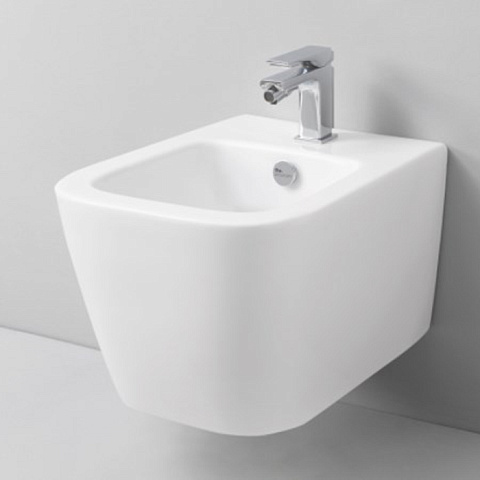 Artceram A16 MINI Биде подвесное 36х45 см, с 1 отв под смеситель, с креплениями, цвет белый., ASB003 01 00