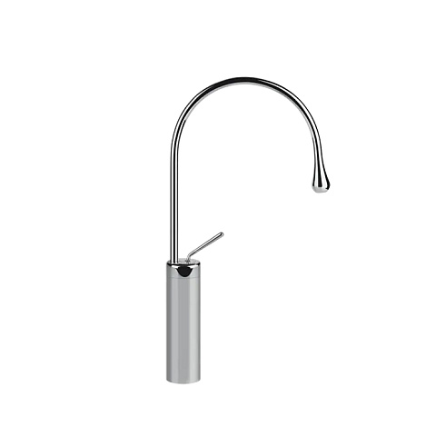 Gessi Goccia Смеситель для раковины на 1 отверстие, высокий, излив 244мм R=125, цвет: хром, 33609#031