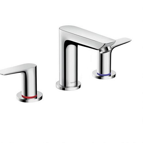 Hansgrohe HG Talis E Смеситель для раковины 150, на 3 отв, с донным клапаном, излив 112мм, цвет: хром, 71733000