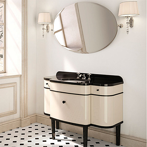 Devon&Devon Devon Rose 50 Раковина (520х410 мм) со сливом-переливом, врезная снизу под столешницу, без отверстия под смеситель, цвет: белый, IBLROSE/ST