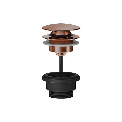 GESSI 316 Донный клапан нажимной “Stop&Go”, для раковин без перелива, цвет Copper Brushed PVD, 54599#708