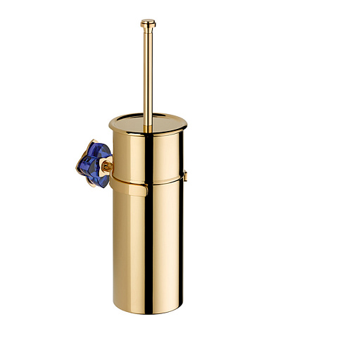 THG PETALE DE CRISTAL BLEU Ёршик для унитаза, подвесной, цвет полированное золото, U6B-F01-4720C