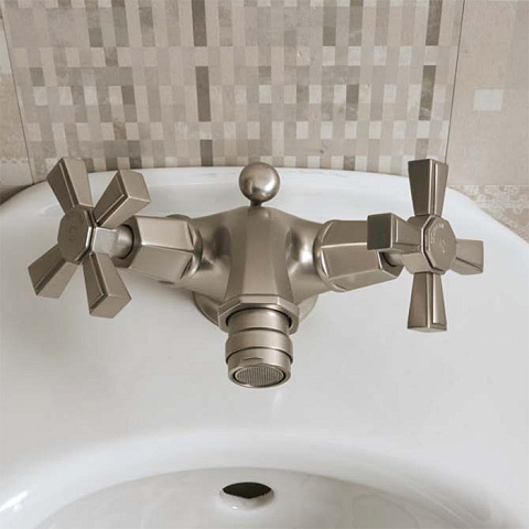 Sbordoni Déco prestige Смеситель для биде на 1 отв. с донным клапаном, цвет: никель, DP76NI 
